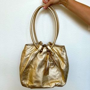 Gold Michael Kors Purse